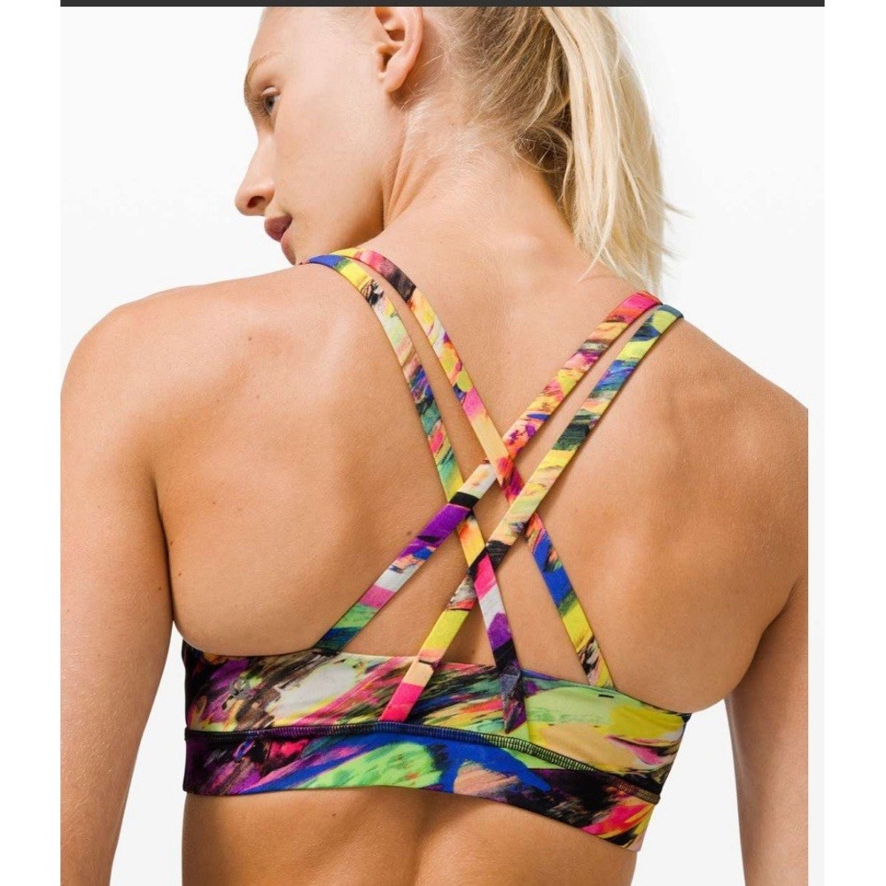 Lululemon Energy Bra Size 8 Medium Support, B–D‎ Cups Atmospheric Multicolor $77